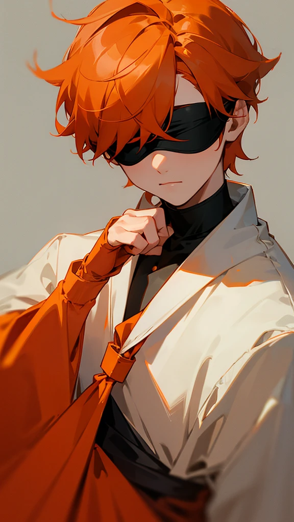 Boy Solo, with blindfold, orange hair