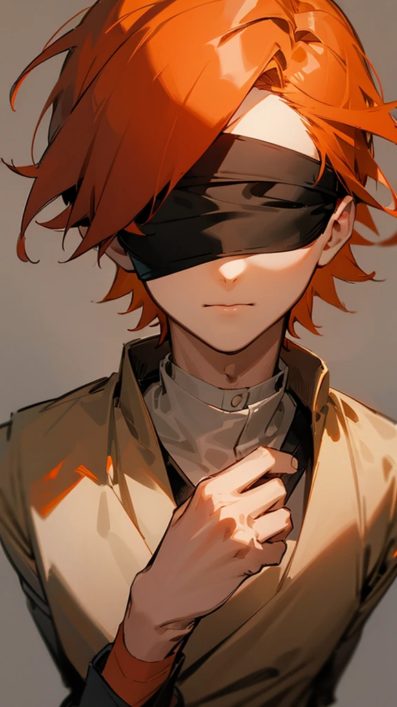 Boy Solo, with blindfold, orange hair