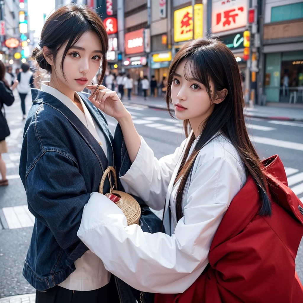 Top quality, 1 beautiful japanese woman, tokyo, Instagrammer,SNSコンポジション, 長い髪,