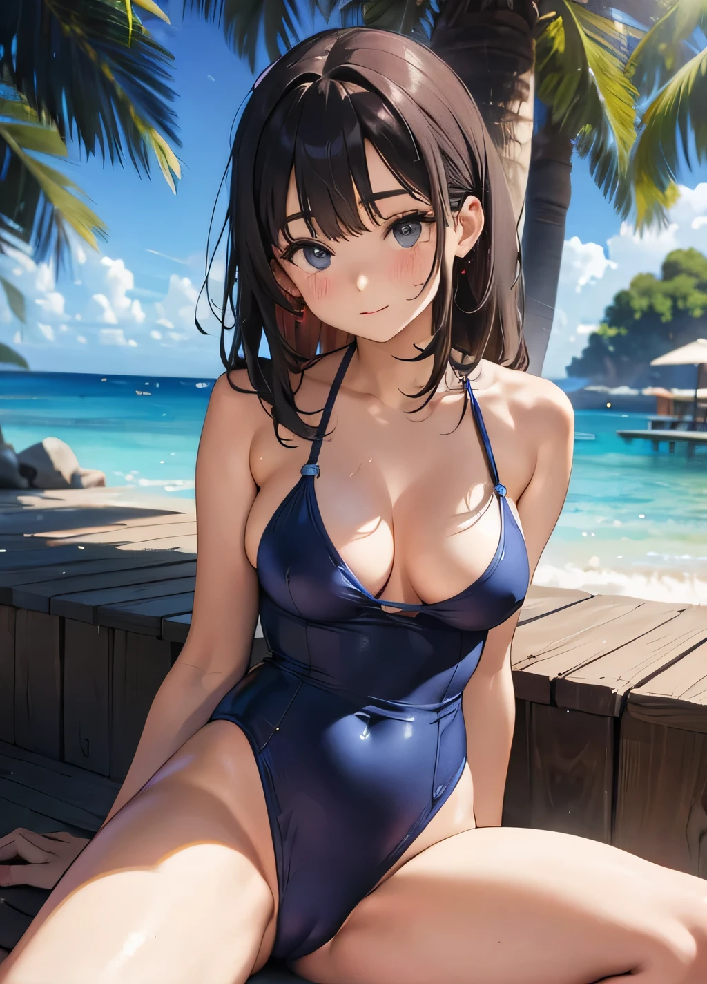 Cross-legged,swimsuit,nsfw