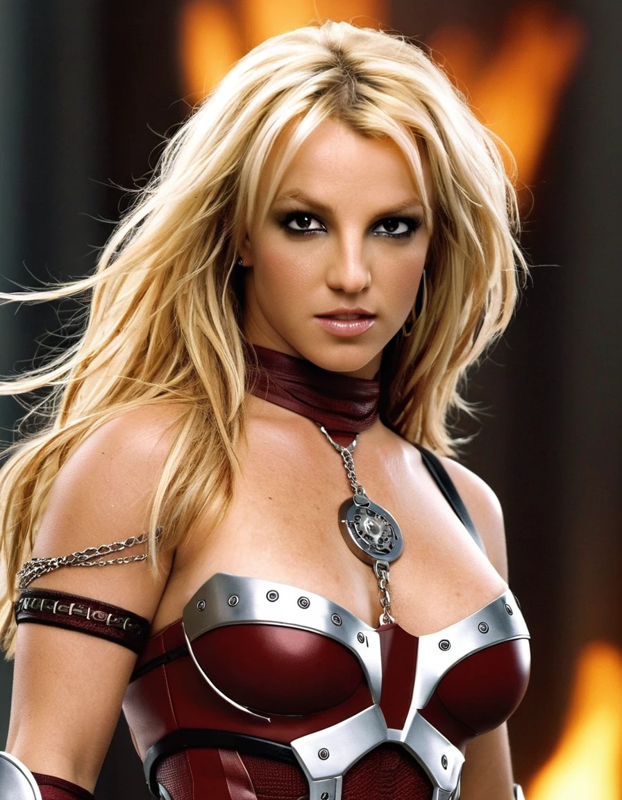 britney spears (tabletop,extremely detaild, Heavy wicks, hard surface),(conceptual artwork:1.1),(shielded core style:0.8), A woman in robo ninja armor is standing.,(cos:1.1),(long legs:1.1),(Equipped with saber and chain.:1.1),(A detailed eye:1.3),(A detailed face:1.3),(Detailed weapons:1.3),(cos detalhado:1.3),((cos completo:1.5)),(The background is a crimson flame.:1.5),realisitic. Sensual and seductive and innocent pose best quality, realisitic, realisitic,, (Highly detailed face and skin texture), (cos inteiro), (Complicated Detail: 1.2), (finely detail), (Complicated Detail), (cinematic lights, better quality backlight), lines sharp, sharp focus, offcial art, unity 8k wallpaper , absurdrez, unbelievably absurd, huge filesize, ultra girl , Fantasyart, RTX,((Closing-up photo by award-winning studio)), , (Shut your mouth), , perfect hands, beautiful detailed eyes, face perfect