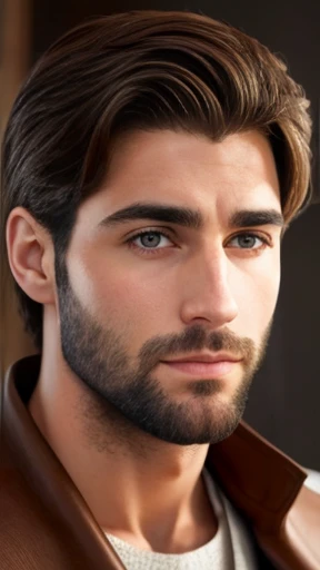 A handsome biblical Jewish man focus on face