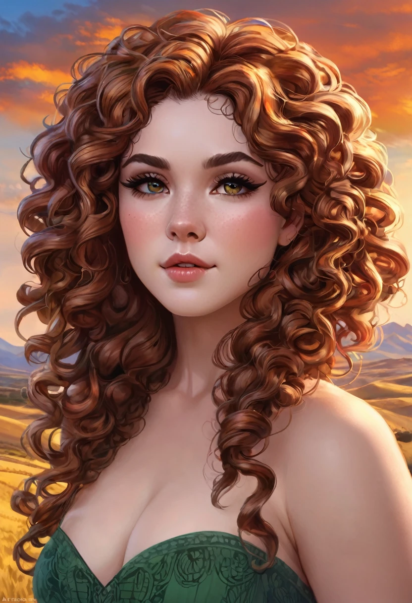 Beautiful boho women with hair that is coarse, wiry, and tightly curled. It often has a rough texture, feels stiff to the touch, and may be prone to frizz and tangling. The curls can be densely packed. The Official Art – An Award-Winning Digital Masterpiece In 4K Ultra HD, Extreme Detail And Intricate Realism. This Concept Art Brought To Life By The Hands Of Artists Like Wlop & Artgerm In A Stunning 2D Vector Illustration. Paige Renee Spiranac. LArge, perky, full, well shaped pleasing breasts. Background is a panoramic vista.