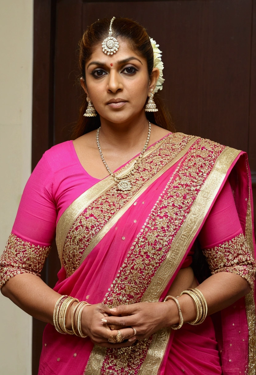 48 years old MILF BBW indian nude aunty Looks like Indian Actress Nayanthara showing nude very big body and pussy