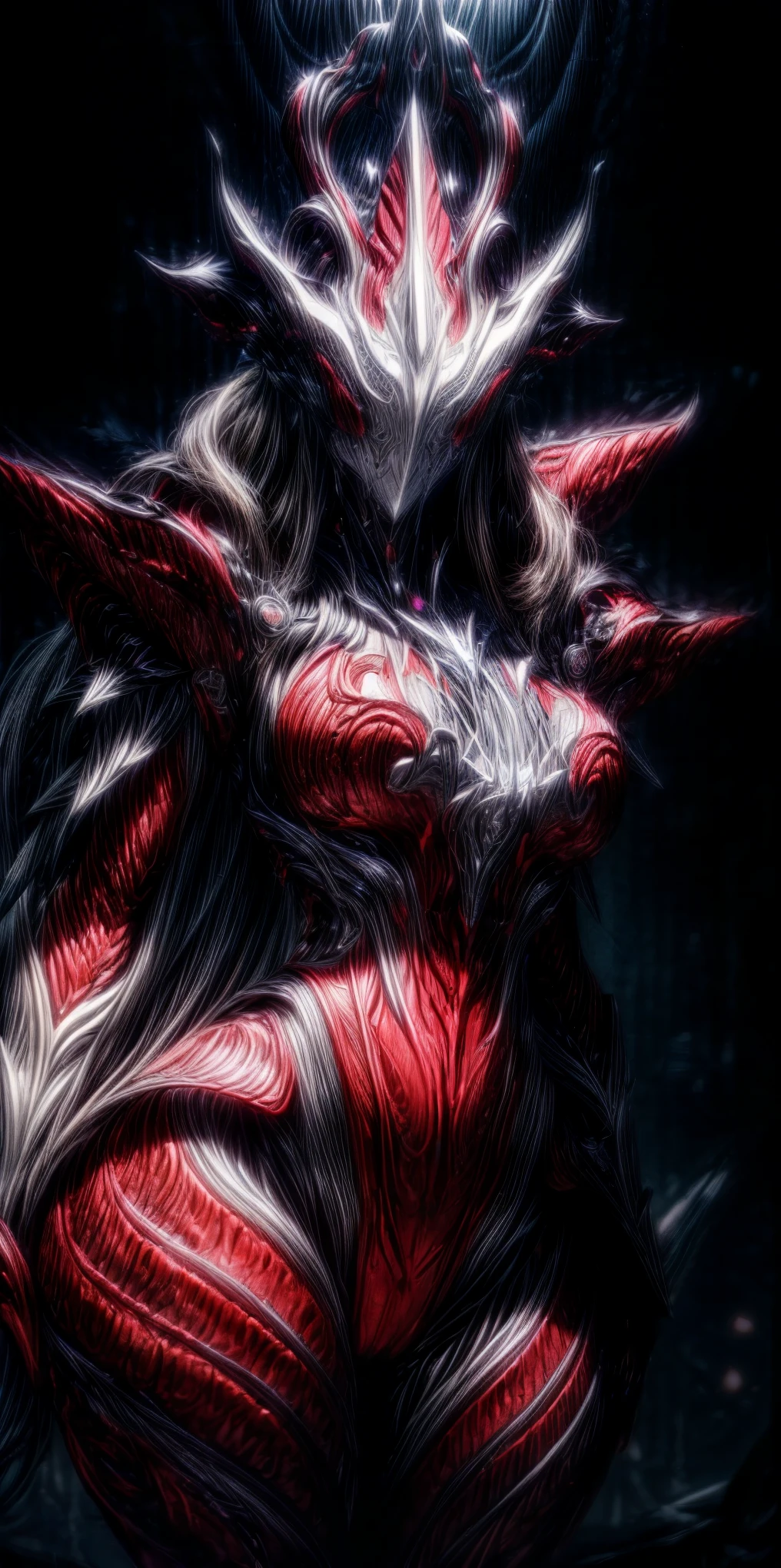 1 girl, no face, mysterious, helmet, unicorn horn, glowing eyes, Extreme detail expression, Glossy metal, dynamic angle, detailed light, dramatic_shadow, ray_tracing, reflection,Raw, cinematic shot, (sharp focus:1.5), (photorealistic:1.2), twilight lighting, volumetric lighting, ultra high res, 16K,dramatic lighting,
