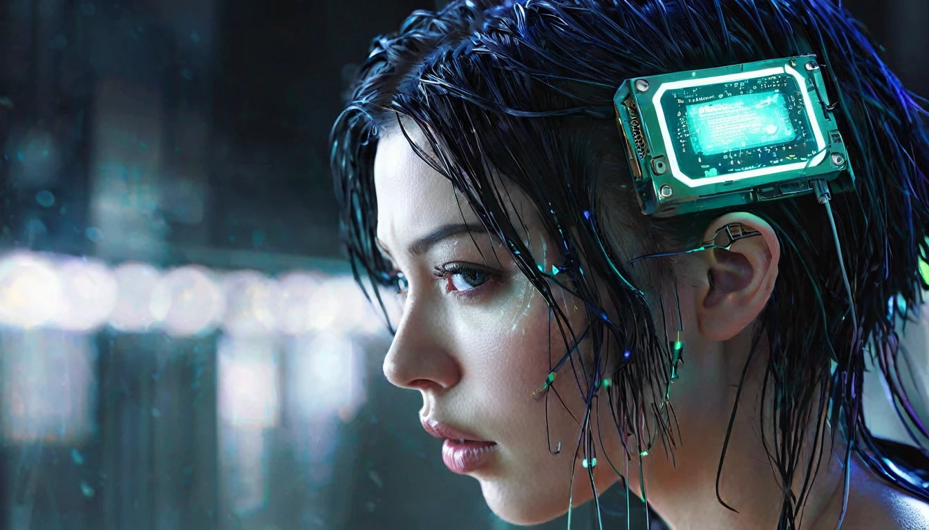 Artistic Image
Type of Image: Digital illustration
Subject Description: Close-up of a {neurochip} being implanted in a person's {cerebral cortex}
Art Styles: Futuristic, Cyberpunk
Art Inspirations: Concept art from "Ghost in the Shell", Cyberpunk aesthetic on Behance
Camera: --
Shot: Close-up
Render Related Information: High detailed, futuristic lighting with neon elements
