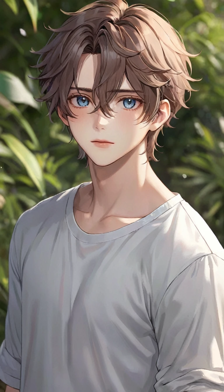 (Top quality, 8K, 32K, perfect body, super detailed face, , detailed eyes, (masterpiece), (top quality), very detailed, one boy, medium hair, with background, full body shown, random hair color, random eye color, random hairstyle, perfect and delicate face, perfect face, casual clothes,