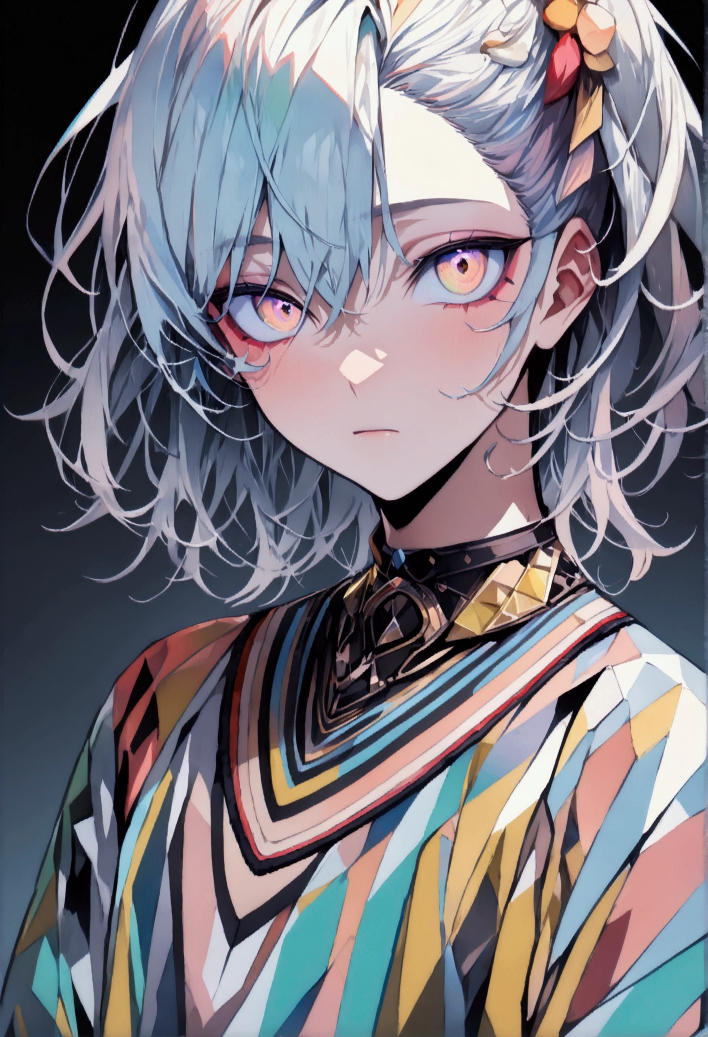 male, Bright design, pastel colour, Drops of ink, ((masterpiece:1.3)), ((Highest quality:1.3)), ((Ultra_detailed:1.3)), DJ, Upper body close-up shot, (Top quality, 8k, 32K, perfect body, super detailed face, , detailed eyes, (masterpiece), (top quality), very detailed, one boy, medium hair, with background, random hair color, random eye color, random hairstyle, perfect and delicate face, perfect face, casual clothes,