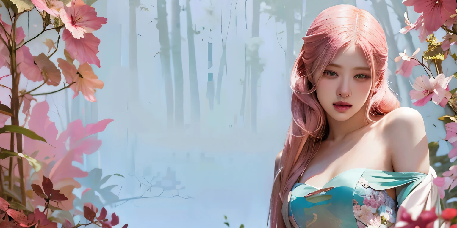 a beautiful girl in a fantasy forest, sunlight filtering through the trees
prompt: girl in a fantasy forest,Long pink hair, beautiful detailed eyes, beautiful detailed lips, extremely detailed face and features, sunlight filtering through trees, lush overgrown forest, magical sunbeams, intricate foliage, warm color tones, dramatic lighting, cinematic composition, fantasy art, concept art style, digital painting, 8k, best quality, high resolution, photorealistic, masterpiece