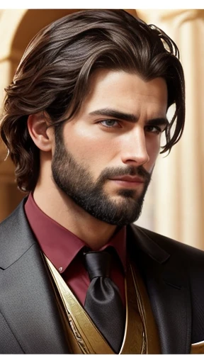 A handsome badass Biblical Jewish man focus on face