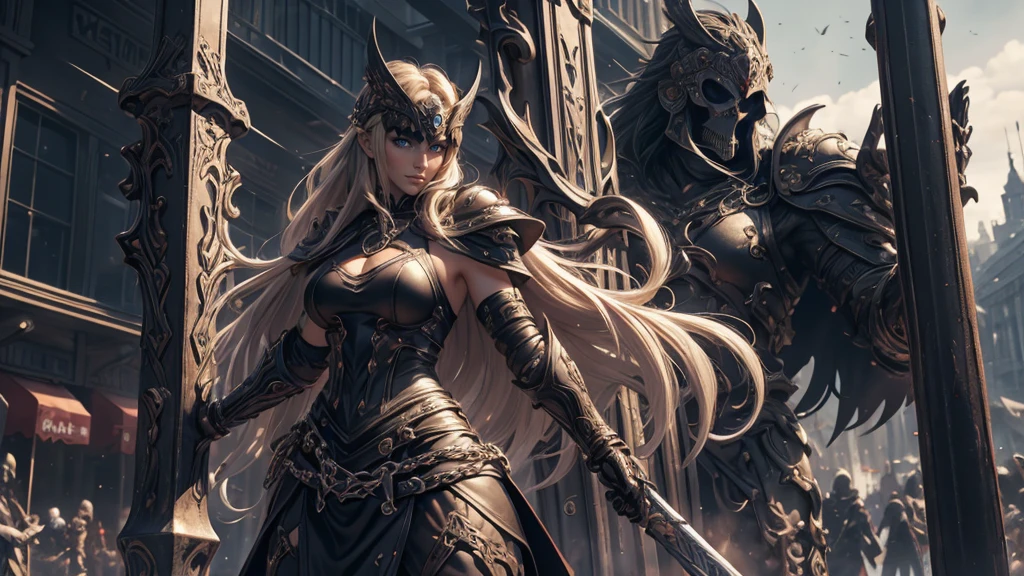 1boy, skeleton mask, harbinger of death, holding a huge scythe, massive armor, official art, unity 8k wallpaper, ultra detailed, beautiful and aesthetic, best quality, intricate details, a spiraling circular pattern of screaming human and skull faces, liquid insanity, magnetic allure, dark and mysterious, in front of a colossal portal, salvation army in the background, monsters in the background, insanely detailed and intricate, hypermaximalist, elite, horror, creepy, ominous, haunting, matte painting, cinematic, cgsociety, colossal, James jean, Brian froud, (photorealistic:1.4), ultra detailed, beautiful and aesthetic, masterpiece, best quality, lifelike rendering, serene, eclipse fire,Beautiful Woman, Valkyrie, Long blonde hair, blue eyes, detailed facial features, proportional hands, proportional fingers, leather armor, fur cape, viking ship,masterpiece,best quality,extreme detail,8k,white background,LidiaSobieska,1girl,solo,breasts,short hair,blue eyes,blonde hair,gloves,medium breasts,hairband,black gloves,fingerless gloves,lips,alternate hairstyle,tank top red,armband,scar across eye,red hairband,clothes around waist,dougi,jacket around waist,cowboy_shot,upper_body,(masterpiece, best quality), intricate details, 1girl, Cammy White from Street Fighter (standing full body toe to head by wooden pole:1.2) iron collar, arms behind back, iron cuffs, shackles, bound, bondage outfit, harness, o-ring, bondage outfit blindfolded cover eyes, happy red cheeks, chain leash collar choker neck bell shackles wristbands bracers bracelets, cleave gag,high quality,HD,16k,sharp lines,1 girl,Female weightlifting athlete ,cute face, large breasts, nice legs,At the weightlifting venue,focus girl,detailed beautiful face,detailed clothes,beautiful eyes,cool,dynamic angle
