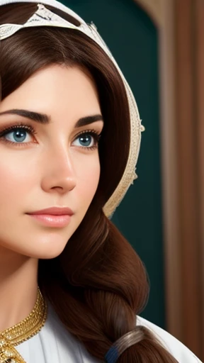 A beautiful biblical Jewish woman focus on face