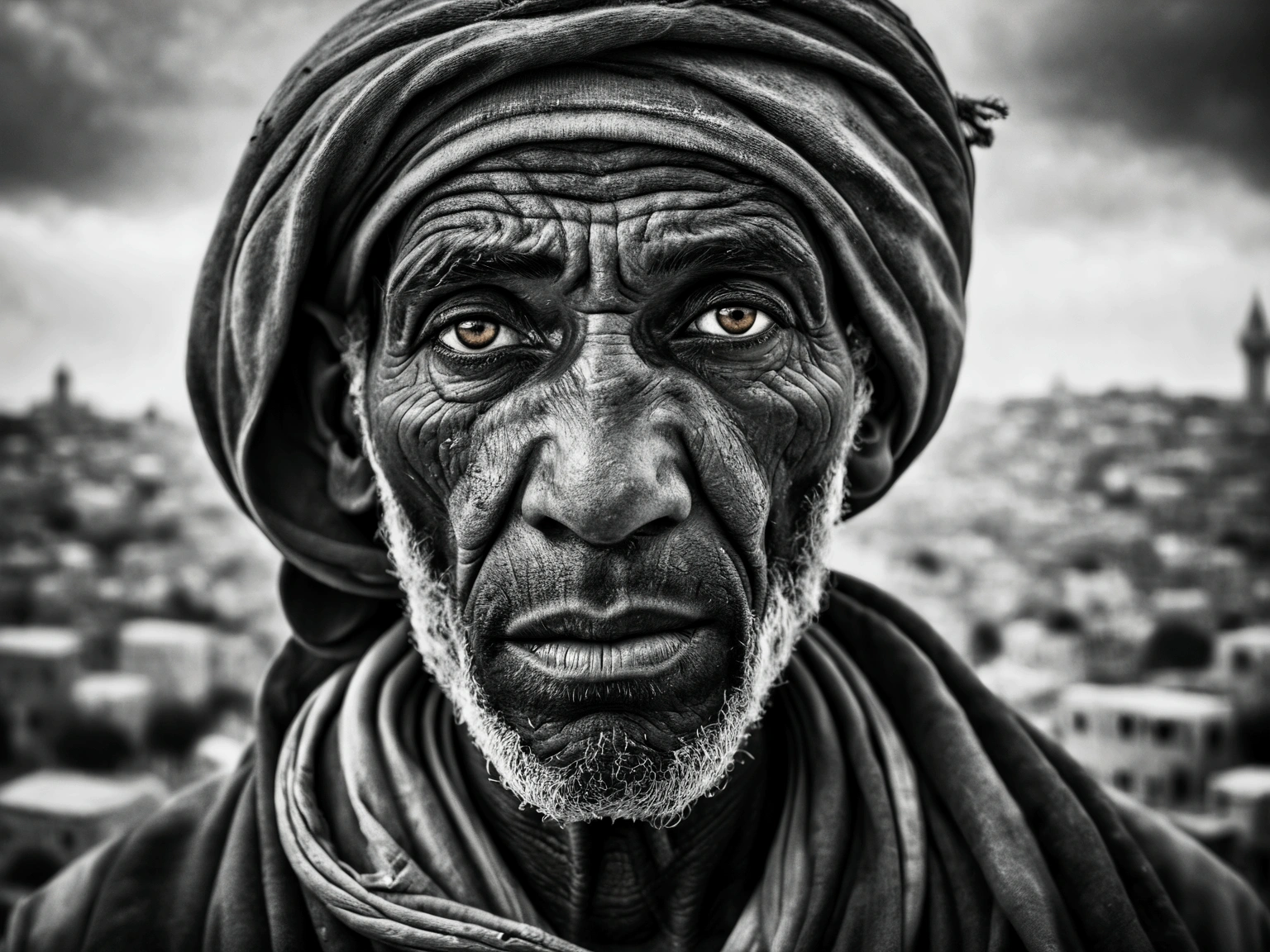 analog style, model photography style, RAW portrait of a palestine soldier with Jerusalem city as background, best quality, epic (by photo by Lee Jeffries, sony a7, 50 mm , pores: 1.5, colors, hyperdetailed: 1.5, film grain: 1.4, hyperrealistic: 1.5), hyperrealistic texture, masterpiece, unreal engine 5, extremely detailed CG unit 4k wallpaper, realistic eyes, insanely detailed photo, no shadows, (Winner of Pulitzer Prize for Photography and Taylor Wessing Photographic Prize)