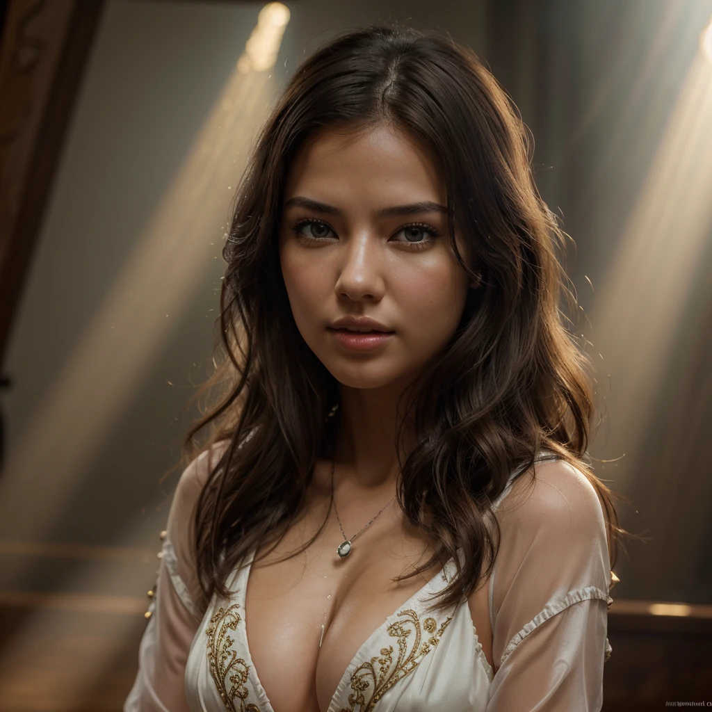 adriana lima, thick brown hair, Hot , Ukrainian girl, wavy brown hair, Dasha Taran, pretty beautiful brunette, (solo one girl : 2.0), 1girl, Ulzzang-6500, (realistic: 1.3) (original: 1.2), [object Object], (Detailed face features:1.3), (RAW photo, 16k, masterpiece, best quality: 1.2), (ultra realism, hyper detailed and intricate realism: 1.3), (wide depth of field, radiant mapping, ray tracing, god rays: 1.2), High dynamic range, vivid, rich details, clear shadows and highlights, realistic, intense, enhanced contrast,
