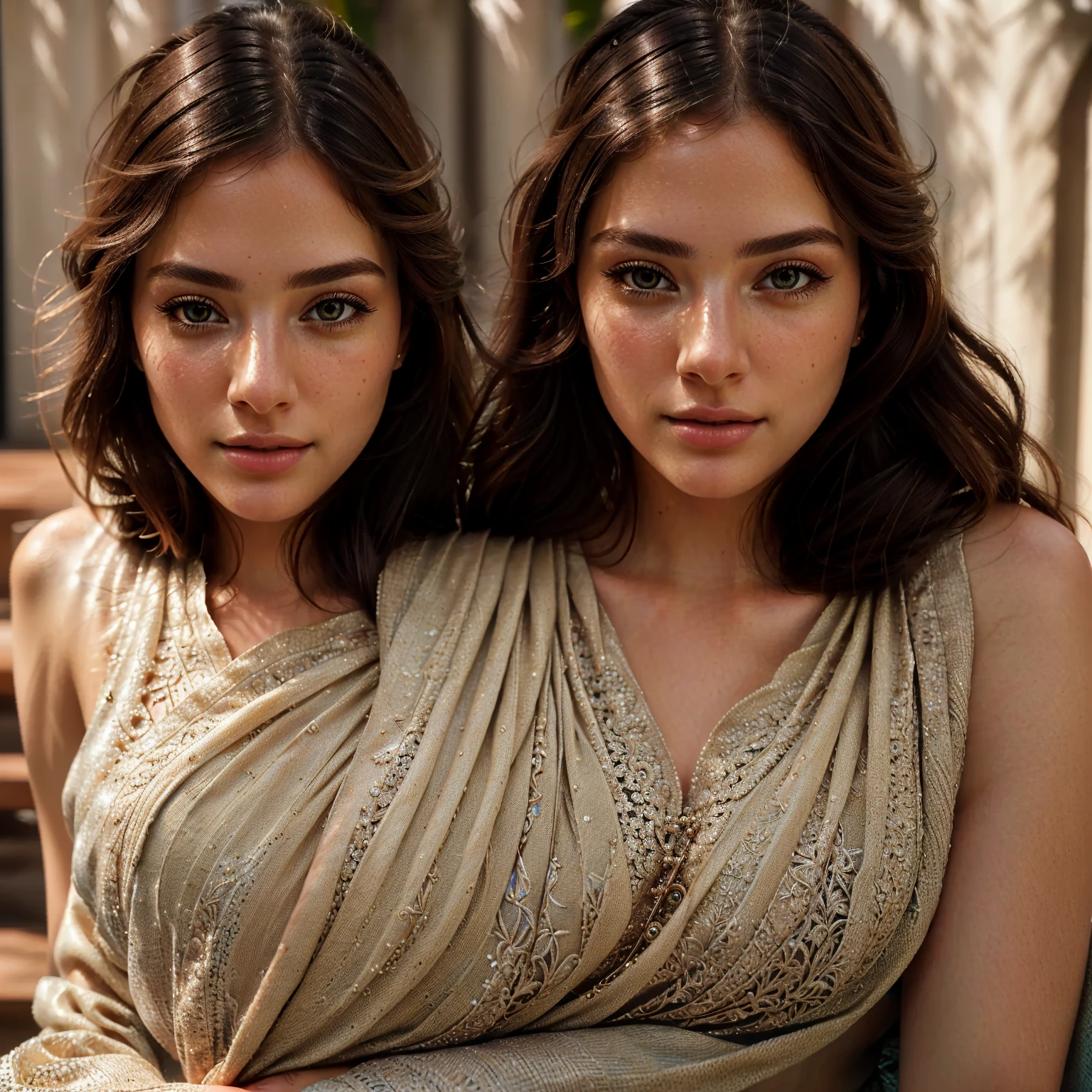 a young beautiful woman taking selfies, intricate detailed portrait, extremely detailed face, beautiful eyes, delicate nose, luscious lips, long eyelashes, intricate facial features, soft skin, playful expression, stylish clothing, intricate details, natural lighting, high quality, cinematic, realistic, professional photography, warm color palette, bokeh background