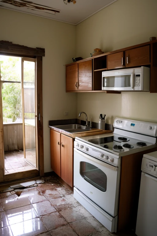 Abandoned house、kitchen