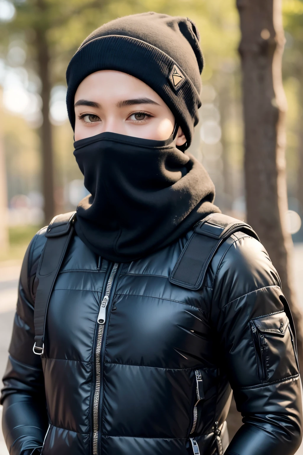 Balaclava Bandana Collar Neck Cap Cold Protection Moto Bike Price: R$ 29,87 Condition: New Brand: Hill Ninja Cap Naruto Kakashi Model: Buff Mascara Balaclava Beanie Nose Neck Half Cap Bandana Scarf Hood Toca Material: Polyester Height: 24 cm Length: 24 cm Width: 24cm Weight: 8 grams Color: Black Drawing: Lisa Size: Single Guarantee: Seller guarantee, 30 days Purchase Method: Buy Now Listing Type: Special Accepted Payment Methods: MercadoPago Shipping:
mode: ME2 Type of Logistics: Fulfillment Free Shipping: No Local Pickup: No Description:
The Balaclava Gola Bandana is ideal for protection against the cold during activities such as riding a motorcycle or bike.. Made from polyester, It's light and comfortable, in addition to having a smooth design and black color that matches any style.
imagery:
I want you to reproduce this product in 3D in the image above. create two realistic images with the original product listed in the photos above, with dimensions of 1200x1200px I want one set and one with a white background, please