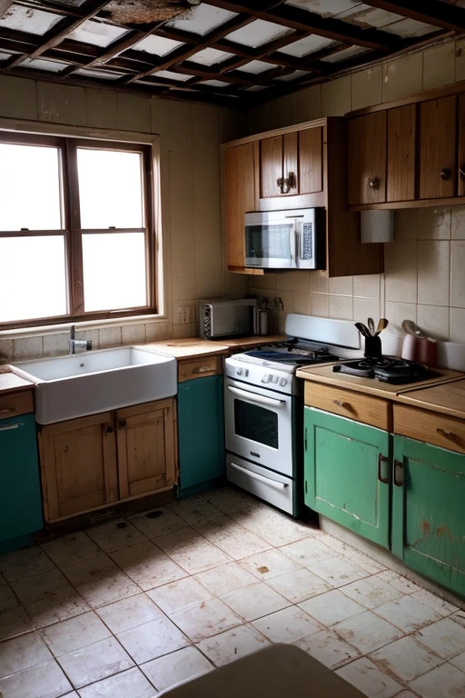 Abandoned house、kitchen