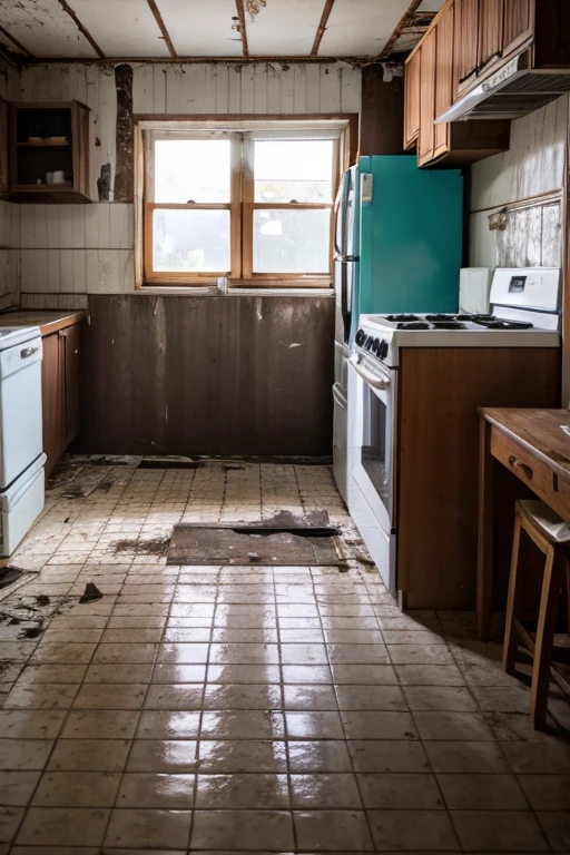 Abandoned house、kitchen