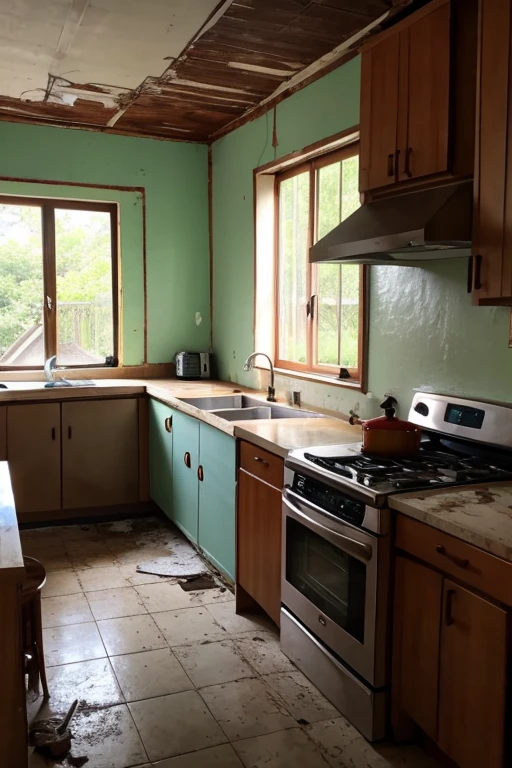 Abandoned house、kitchen