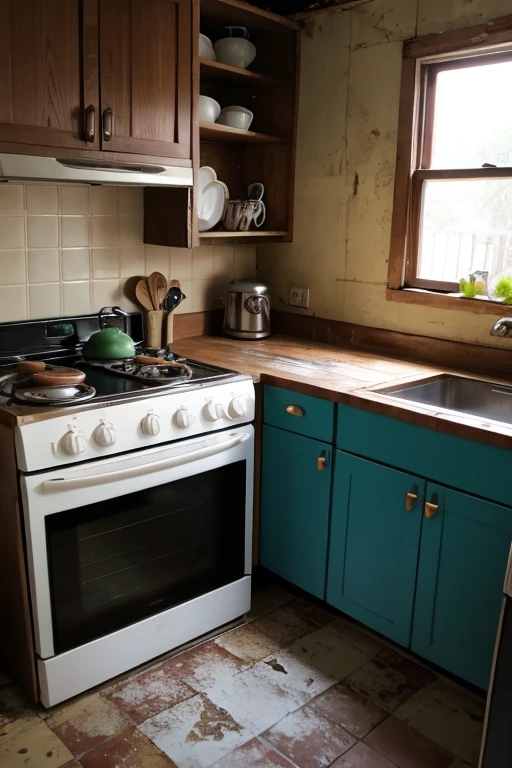 Abandoned house、kitchen