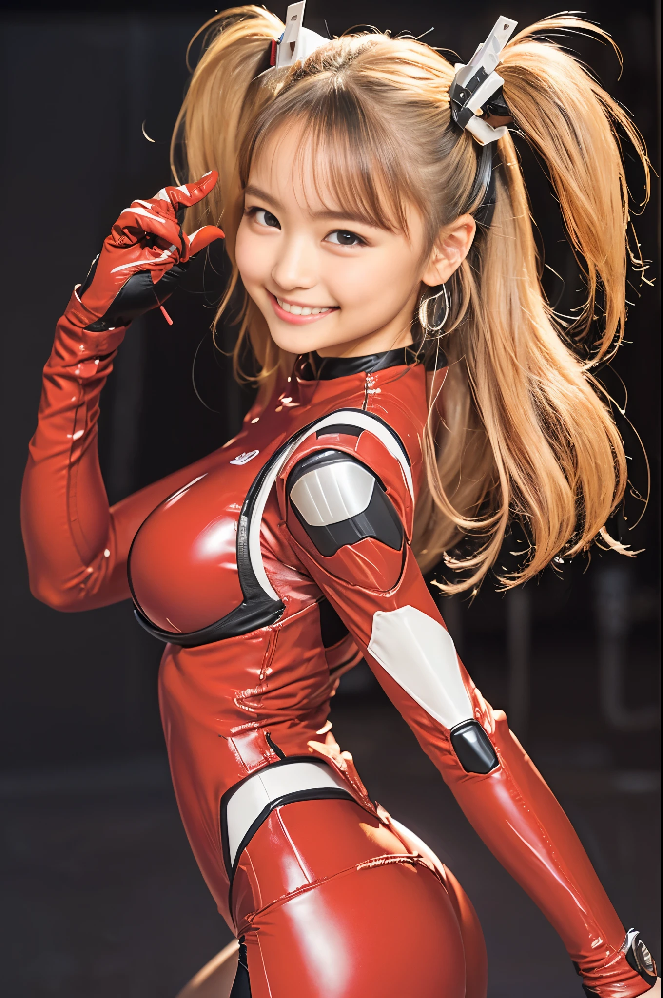 (8k、Raw photography、Highest quality、masterpiece:1.2),(Black Hair、Dark Eyes:1.9),(Plug Suit:1.6)、View your audience,Viewed from the front,White skin,(:1.4)、(Tight waist:1.6)、(Clothes that accentuate the shape of the breasts:1.0)、(Big Breasts :1.3)、Slim figure、Ultra-high resolution,beautiful,beautiful fece,(One person、No background:1.9),whole bodyボディー,Japanese women,(reality的:1.37)、Photon Mapping,reality、(-faced and cute: 1.4)、(Cute Smile: 1.8)、(Round face: 1.8)、Radio City、Physically Based Rendering、Depth of field rally background、photograph, (I can see your knees、Thigh close-up:1.8),(:1.6),whole body、Great quality