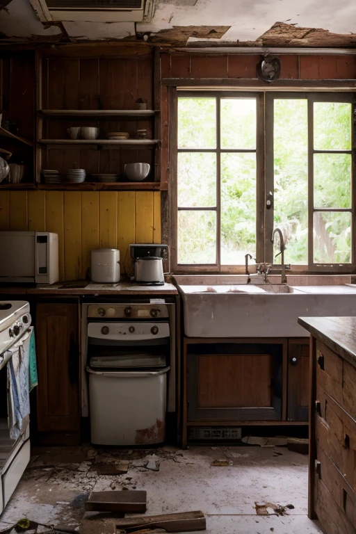 Abandoned house、kitchen