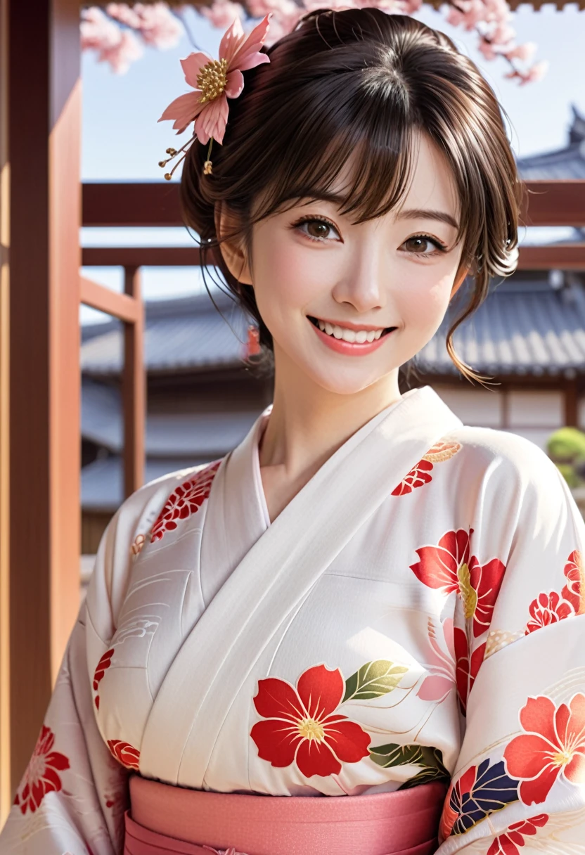 One girl, kimono, yukata, Upper Body, (Mature Woman:1.5),Captivating smile,
masterpiece, Highest quality, Intricate details, Anime screenshots, Flat Color,