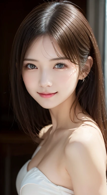 Tabletop, Highest quality, shape, Very detailed, finely, High resolution, 8k wallpaper, 完璧なダイナミックな構shape, Beautiful and detailed,ランダムなcute髪,,Natural color lip, Bold sexy pose,smile、20-year-old girl、cute、Looking into the camera,Always blur the background,Perfect and beautiful face,Slim face and figure,Big eyes、Putting on gal makeup,Small face,Shooting from below、smile,Blurred Background,Elegant feminine face、smile、Change pose randomly、Randomly change the shooting angle and position、One person、(Take a shower naked)