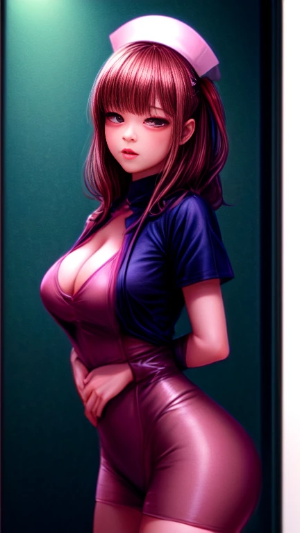 (masterpiece, best quality)
Nurse, 1girl, solo, hat, form-fitting attire, latex, cleavage, short sleeves, faceless female, wet, sexy girl, faceless, nurse cap, nurse, sexy\(theme\)