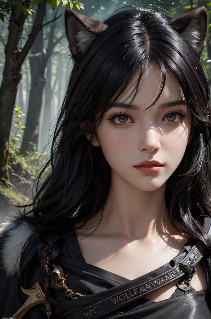 wolf, animal, black hair, shord hair, path, wilderness, masterpiece, light, expert, insanely detailed, 4k resolution, sharp, closeup portrait
splash art, digital art, concept art, john william waterhouse, vibrant, cheerful