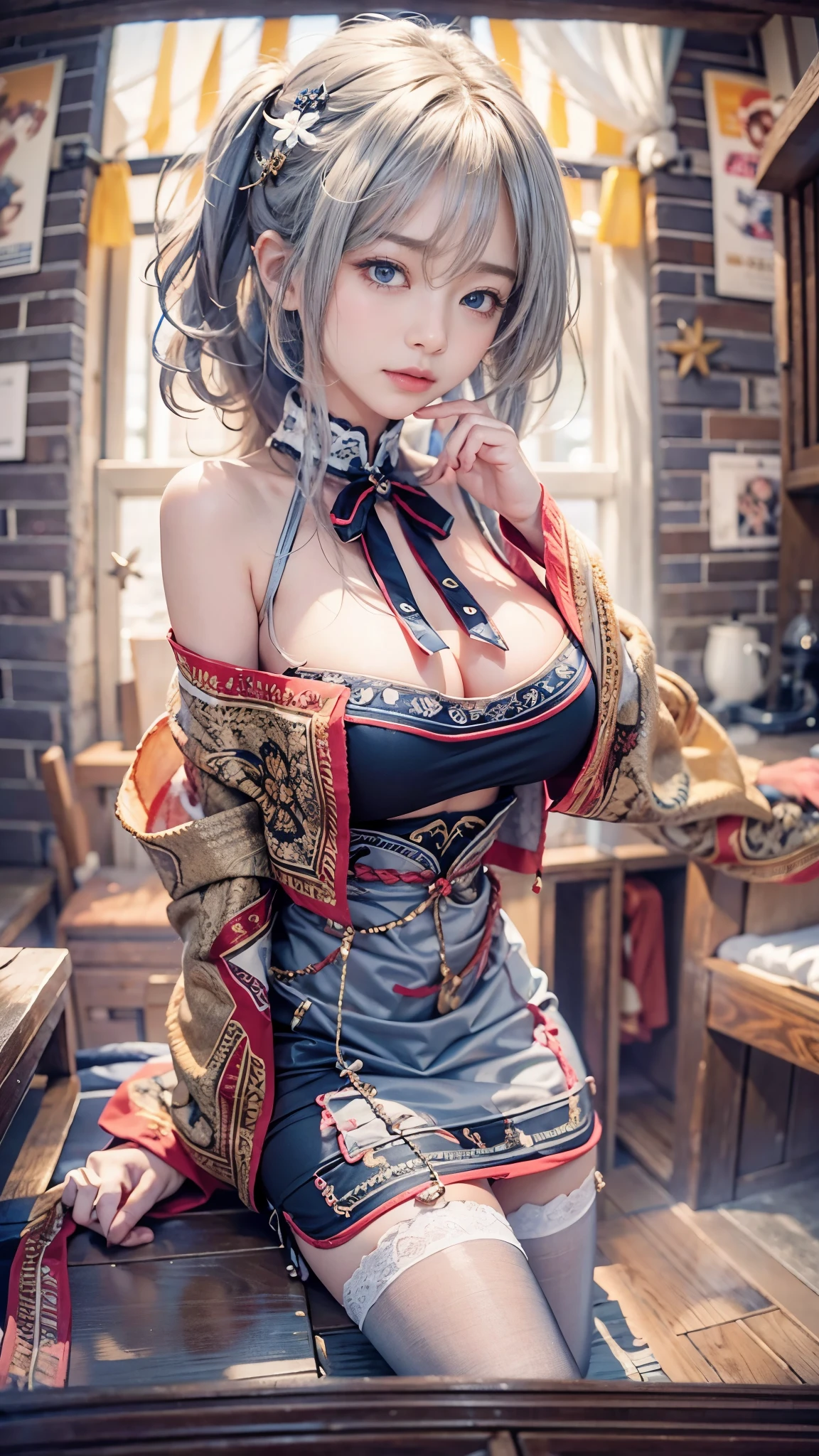 Extremely realistic and detailed image quality、Bust size 40 inchesMcup、Completely naked、Exposed super busty、Exposed nipples、Tight waist、1 female、Sweatをダラダラかきながら寝ながら入れる大きめのバスタブでお湯に浸かる超絶美女、Full body shot from the ceiling、steam、Sweat、Relaxing with closed eyes