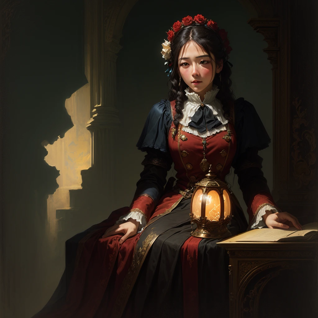head of'artwork, best quality, (Background'Extremely detailed Unity 8k CG display), (best quality), (Meilleure illustration), (best shadow), absurdists, Realistic lighting, (Abyss), beautiful detailed glow, illustration de PeterMohrBacher, ((( toplesse )))