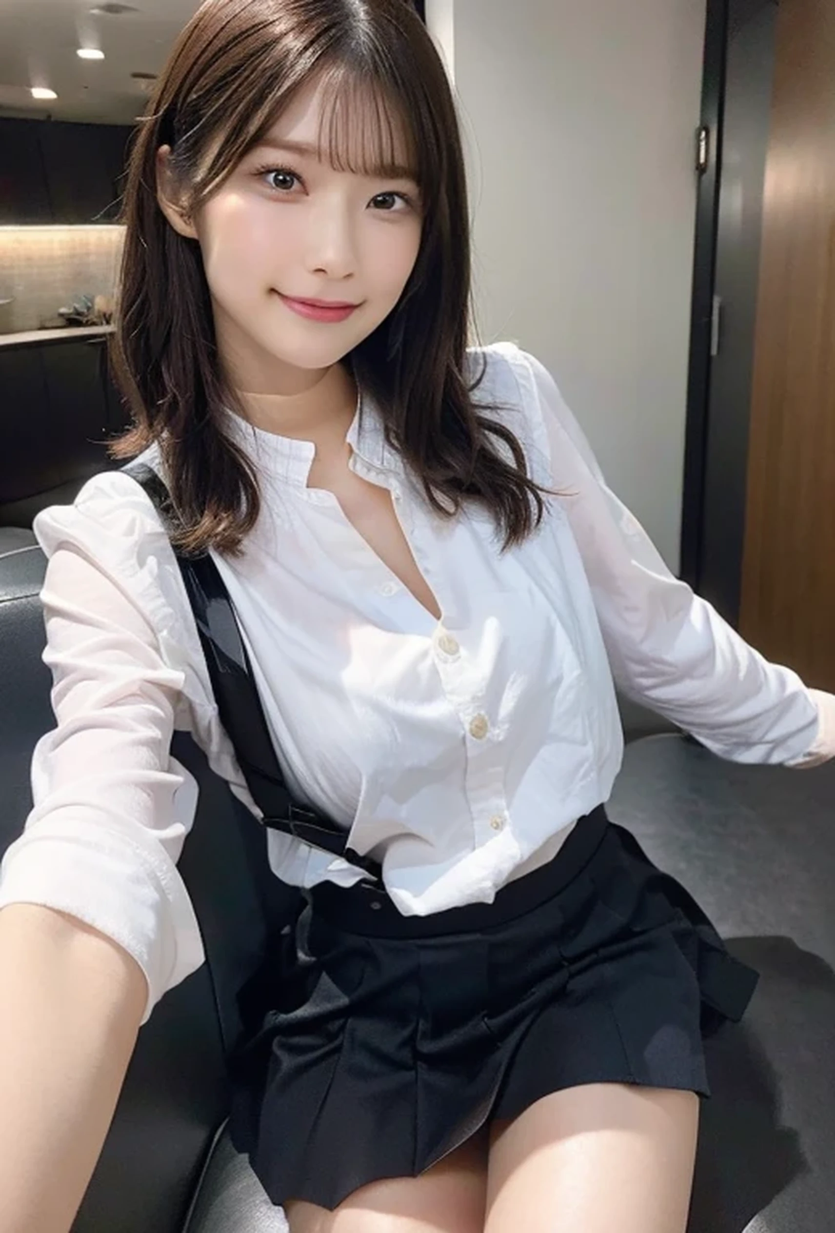 (Photorealistic:1.8, Highest quality:1.8,8K masterpiece:1.8,High resolution,Mastepiece:1.8,RAW Photos,Cinematic lighting),No split screen、morning、Old coffee shop、(A female clerk carrying coffee:1.5)、(Soryu Asuka Langley)、
(choker、Medium chest、Beautiful breasts、cafe uniform、mini skirt、Beautiful ass、Beautiful thighs、Plump nipples、Cutting-edge fashion)、
(Random hairstyle、Beautiful, shiny pale-brown hair:1.5)、Sparkling Blue Eyes、Fine Lines、greet、smile、Random Pause、Random Angle