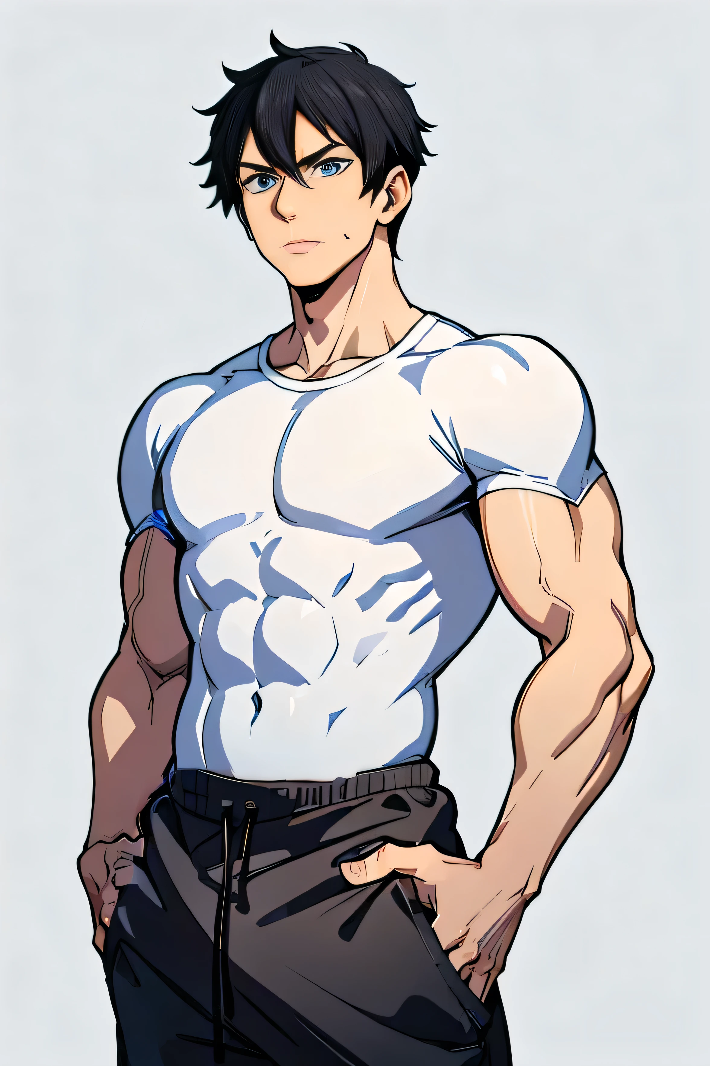 normal white shirt, no circles, shirt, white,
