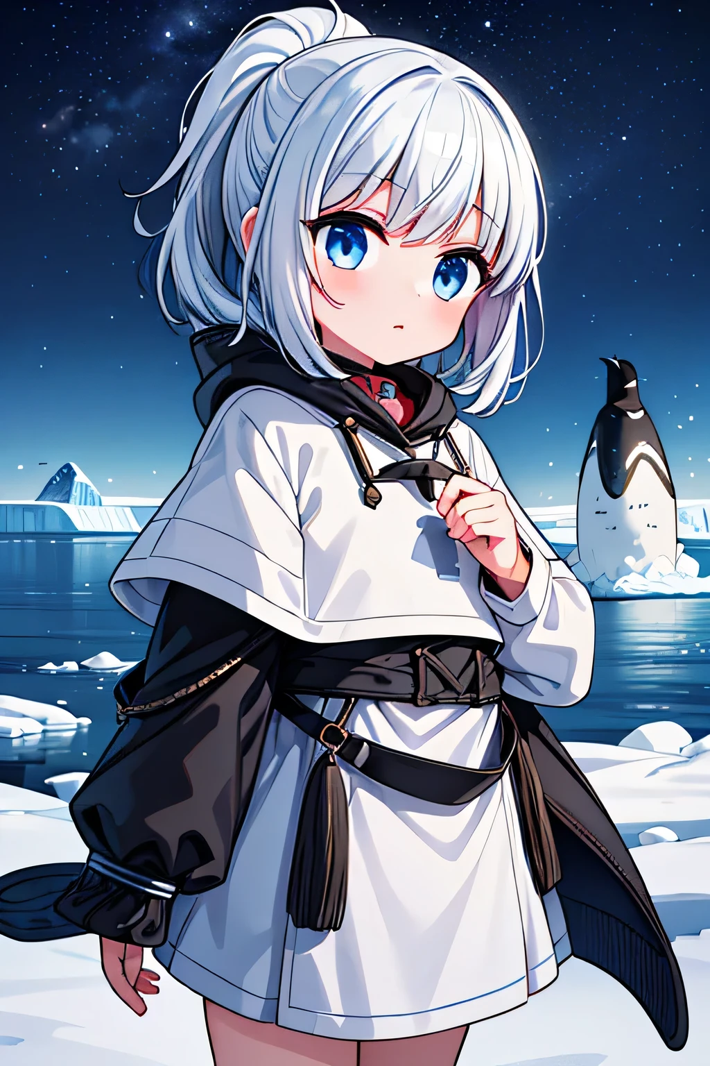 Highest quality、High resolution、Detailed Background、(Beautiful face in every detail:1.4)、Anatomically correct、(Normal number of fingers:1.2)、(Detailed eyes:1.2)、age beauty、Highly detailed face、Perfect body line、Light color hair、ponytail、Bobcut、well-groomed eyebrows、cute gesture、The natural beauty of Antarctica、Enjoy in nature、The mysterious atmosphere of Antarctica、
(Two girls enjoying the nature in Antarctica:1.5)、
Small penguins wrapped in fluffy feathers look at me curiously.、I quietly approached the penguins, stretched out my hands, and enjoyed the small interactions.、Zodiac boat cruise on the ocean with giant icebergs floating、The glittering iceberg looks like a jewel box.、I'm clinging to the window and admiring the magnificent view.、
The night sky is filled with stars、There are so many stars shining like I've never seen before、While snuggling in a sleeping bag with friends and looking up at the stars「Are there aliens??」I'm talking to、
Walking on snowshoes across the white snow、They are having fun with their friends, having snowball fights and making snowmen.、
I am overwhelmed by the size of the Antarctic wilderness, but also moved by its beauty.、I find adventures with friends to be a lot of fun.、Through my experience in Antarctica, I began to think deeply about the importance of nature and global environmental issues.、The moment I stepped into the pure white world of Antarctica、The girl's eyes lit up、Every time she touched the fluffy penguins and saw the huge icebergs up close, the girl's words always『amazing!』It was full of the words、The sight of them chatting with their friends under the starry sky was like a pair of little explorers.、This experience must have been a memory that the girl will never forget.、cute