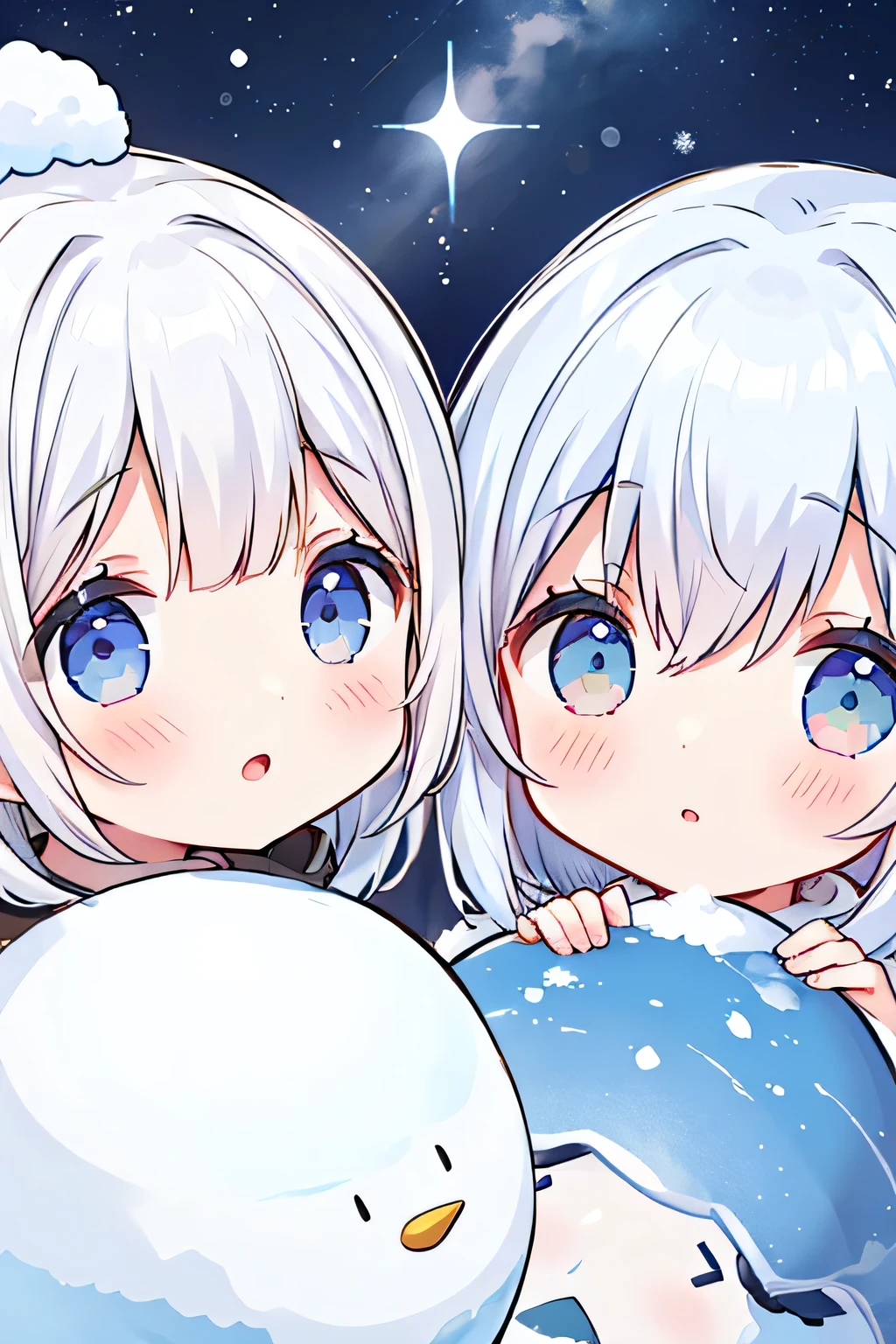 Highest quality、High resolution、Detailed Background、(Beautiful face in every detail:1.4)、Anatomically correct、(Normal number of fingers:1.2)、(Detailed eyes:1.2)、age beauty、Highly detailed face、Perfect body line、Light color hair、ponytail、Bobcut、well-groomed eyebrows、cute gesture、The natural beauty of Antarctica、Enjoy in nature、The mysterious atmosphere of Antarctica、
(Two girls enjoying the nature in Antarctica:1.5)、
Small penguins wrapped in fluffy feathers look at me curiously.、I quietly approached the penguins, stretched out my hands, and enjoyed the small interactions.、Zodiac boat cruise on the ocean with giant icebergs floating、The glittering iceberg looks like a jewel box.、I'm clinging to the window and admiring the magnificent view.、
The night sky is filled with stars、There are so many stars shining like I've never seen before、While snuggling in a sleeping bag with friends and looking up at the stars「Are there aliens??」I'm talking to、
Walking on snowshoes across the white snow、They are having fun with their friends, having snowball fights and making snowmen.、
I am overwhelmed by the size of the Antarctic wilderness, but also moved by its beauty.、I find adventures with friends to be a lot of fun.、Through my experience in Antarctica, I began to think deeply about the importance of nature and global environmental issues.、The moment I stepped into the pure white world of Antarctica、The girl's eyes lit up、Every time she touched the fluffy penguins and saw the huge icebergs up close, the girl's words always『amazing!』It was full of the words、The sight of them chatting with their friends under the starry sky was like a pair of little explorers.、This experience must have been a memory that the girl will never forget.、cute