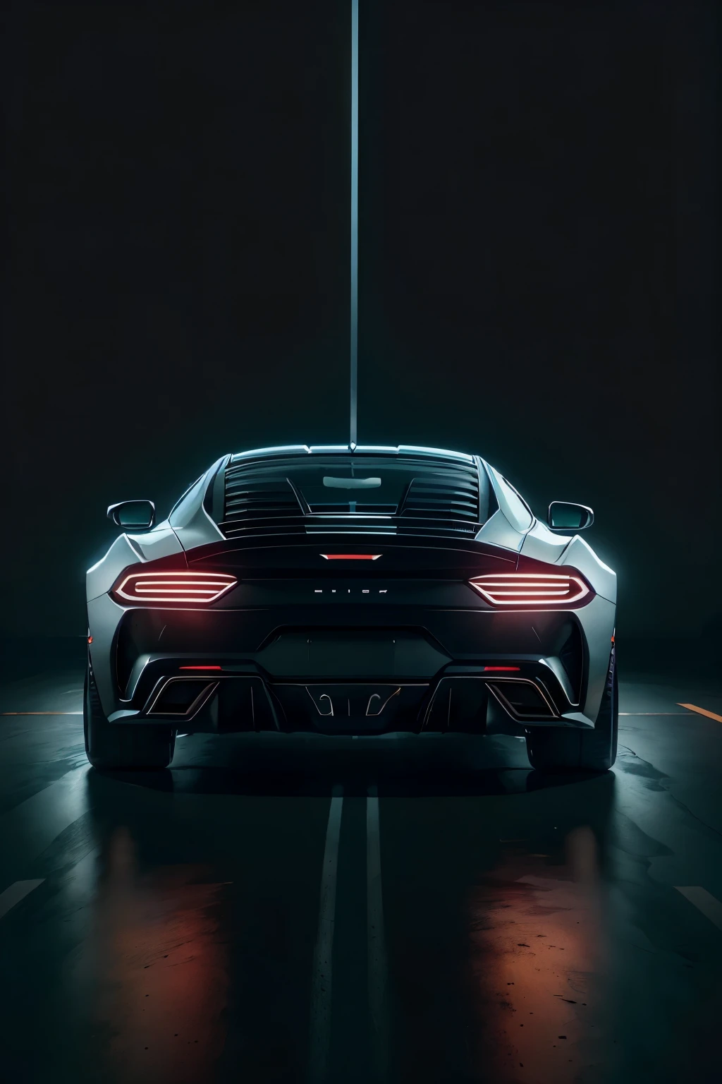 A sleek and luxurious sports car Exterior, meticulously crafted in high-gloss metallic paint, detailed with sharp lines and curves, fundo neutro, Moody, fotorrealista, super detalhada, hiper realista, luzes brilhantes, 8 K
The sports car's hood is adorned with a bold grille and sharply defined headlights, while the side mirrors are sleek and angular. The wheel arches are accentuated by large, low-profile tires, and the side skirts add to the car's aerodynamic design. The door handles are seamlessly integrated into the body of the car, and the side