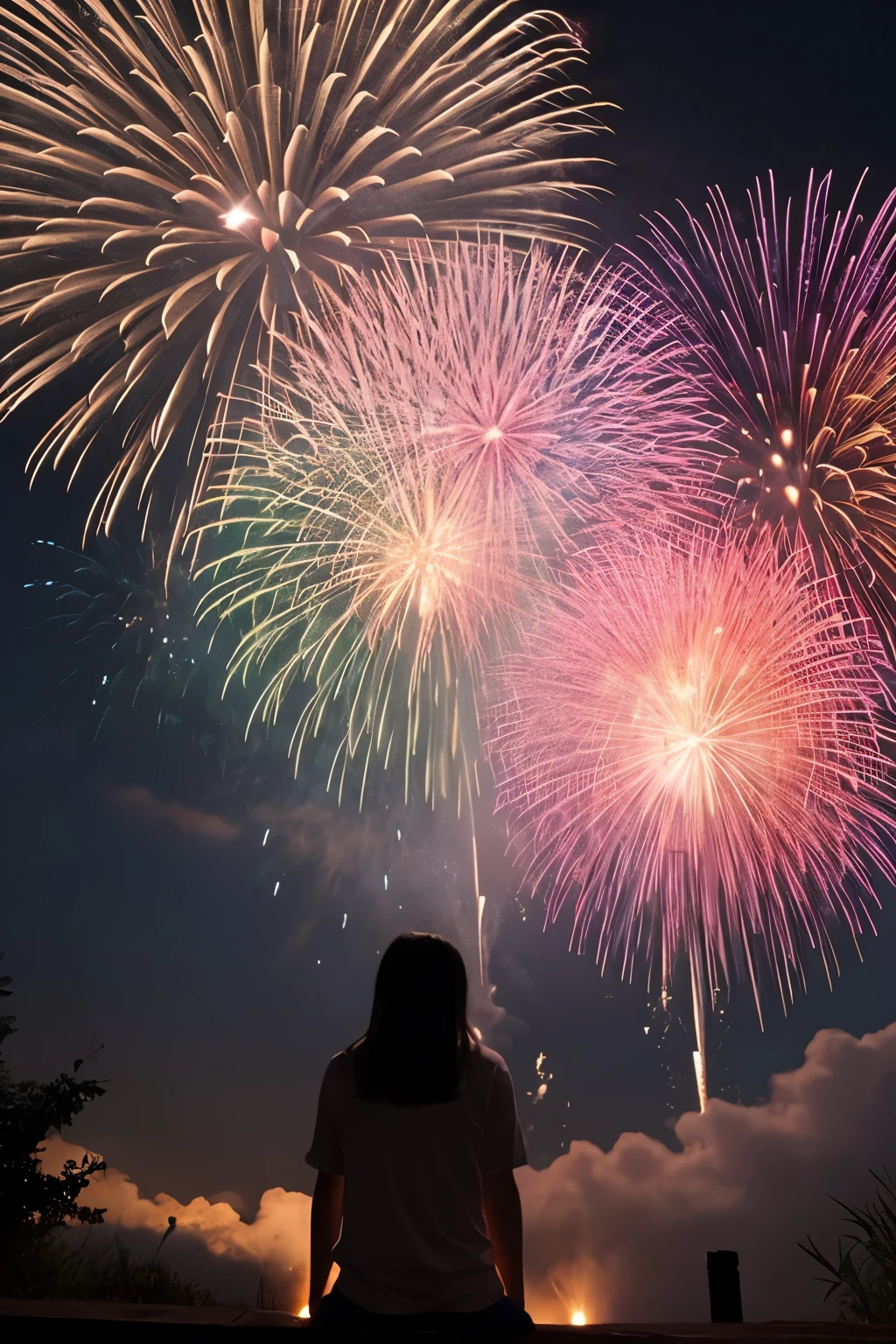 summer、I want some fireworks. I'm thinking of going to the beach. Can someone give me some fireworks?
((To me, who is all alone))