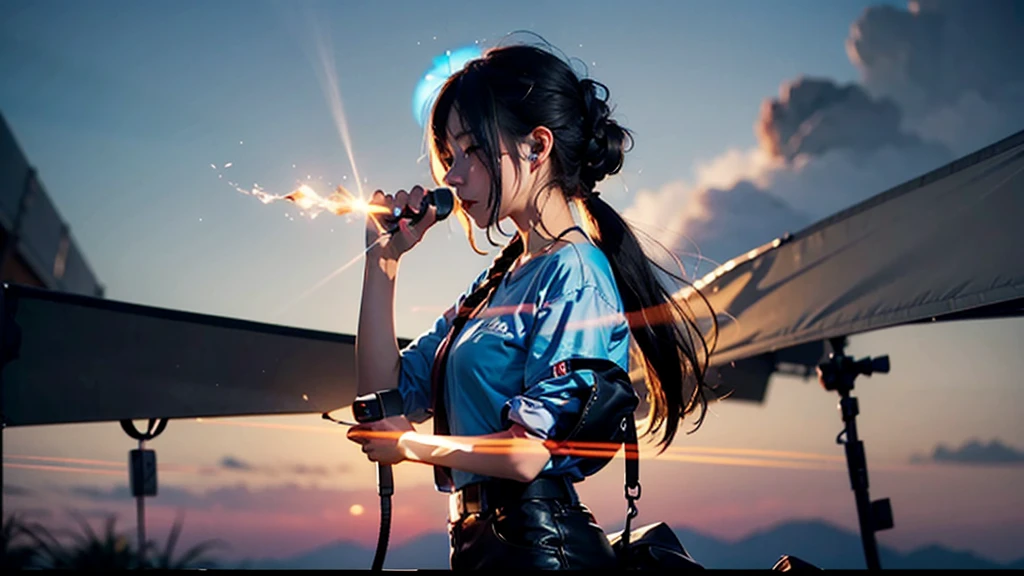 Girl silhouette ,Youtube banner, Healing ,Music