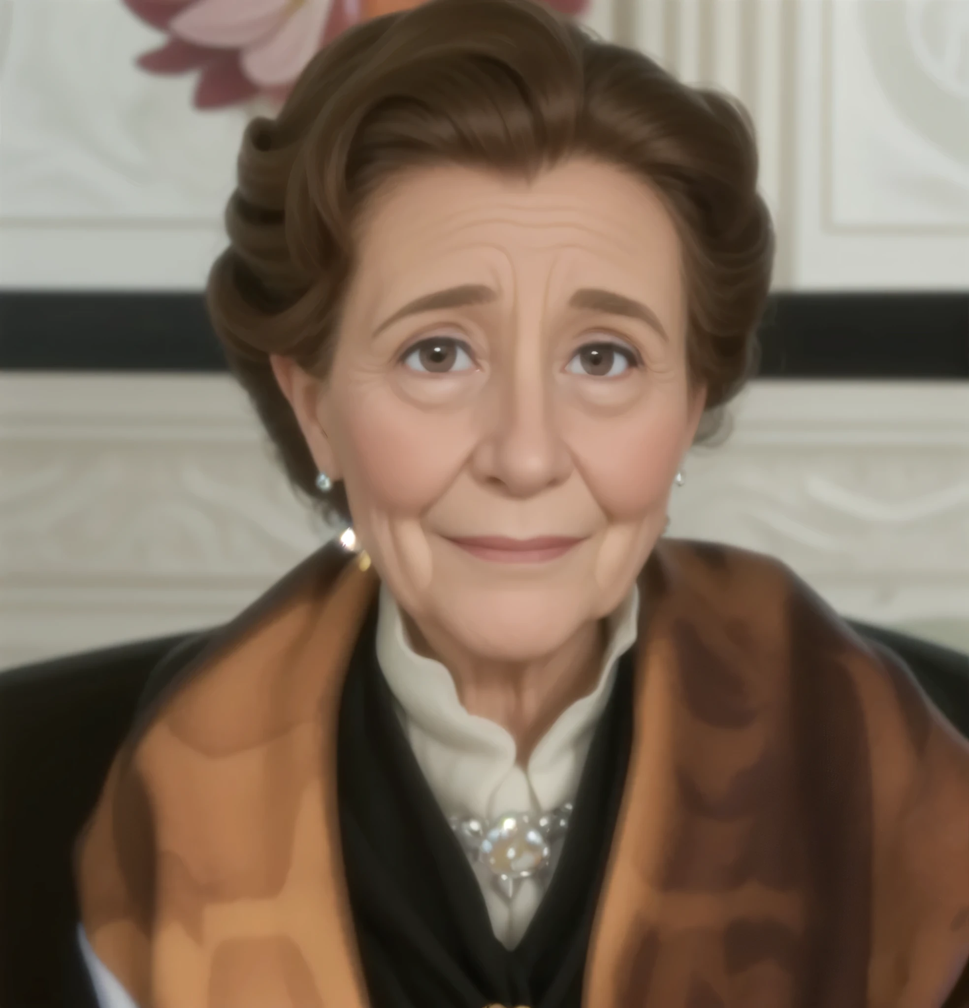 First lady of Nicaragua , He is 75 years old wrinkles with gray background