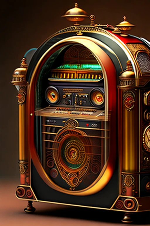 Highest quality、masterpiece、High sensitivity、High resolution、Detailed Description、steampunk、jukebox、