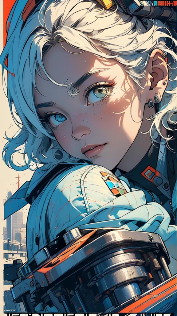 (((masterpiece, highest quality))),(((solo:1.2))),(((1girl:1.2))),32k wallpaper, very detailed, poster, vintage science fiction,(((((geometric cinematic movie poster))))), ((bauhaus)),(shape),(((abstract))),(mid century modern),movie poster,(((((portfolio))))),(((((Close-up))))),(((((bust up))))),((((more various angle)))),((((highlight)))),Vast landscape,((((heterochromia)))),(((complete. detailed face))),((((Extremely talented)))),(((((most complecated futristic machine))))),(Colorful color scheme),(((detailed unlimited urban mechanic)))