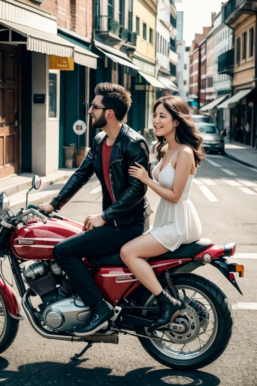 Video of a couple on a motorbike with a suitcase of money 