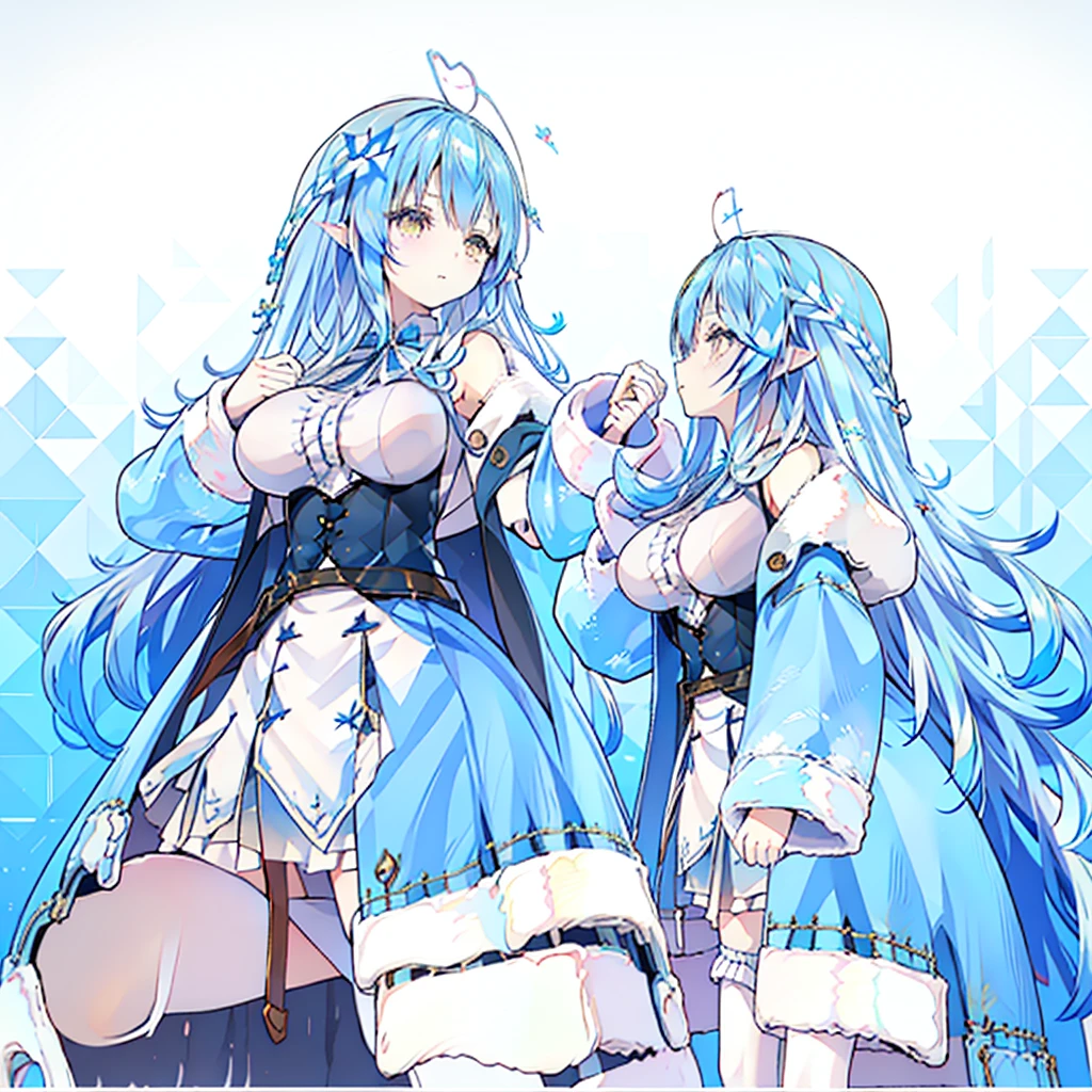 Cute anime girl in beautiful clothes, Azure Lane style,anime goddess,Anime style 4k, Perfect body, Perfect big breasts,((best quality, 8K, masterpiece :1.3)),White，((best quality, 8K, masterpiece :1.3)),anime stlye,character design,full body,outfit design,cute, royal