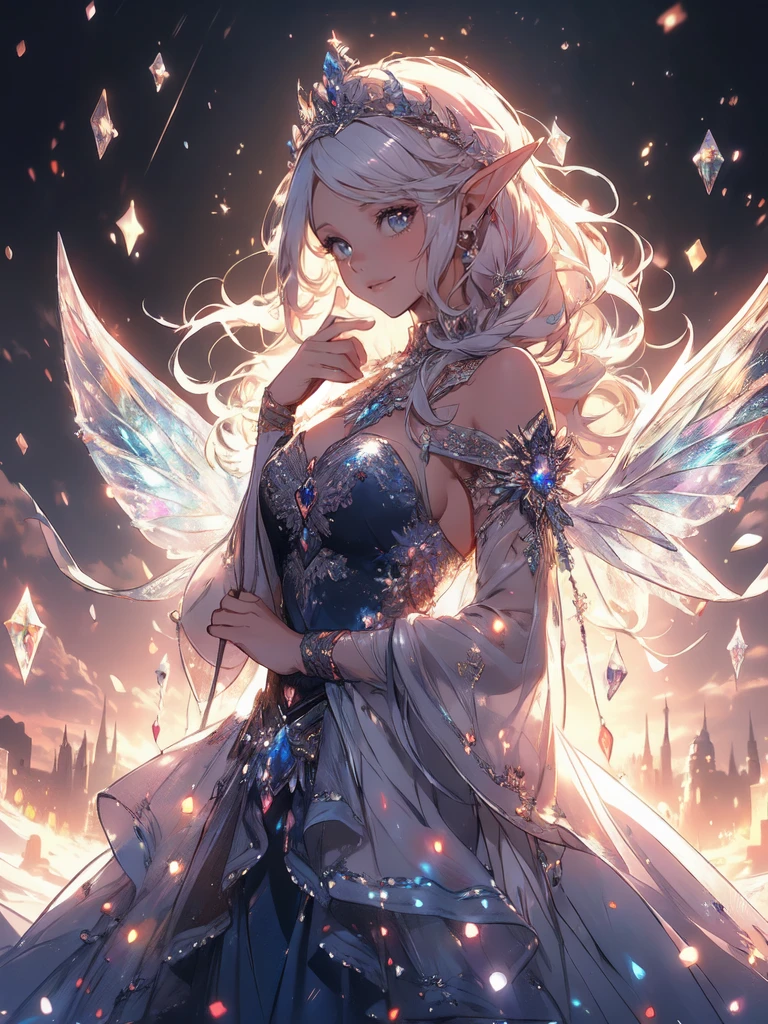 最high quality、One female elf filling the entire front screen、iceの女神、iceのドラゴン、(( cowboy shot ))((see-through ice dress))'((low angle1.5 ))、beautiful瞳、tears、brassiere、、,iceのbeautiful装飾のティアラ、((Ice tiara))Crystal of snow、ice、最high quality , fractal art.、 虹colorに輝くドレス、beautiful胸、Large Breasts ((Laugh beautifully、))((輝くice ))SMqueen、beautiful顔、Magnificent palace、全身beautiful装飾の下着が美しく輝く、fantasy、Giant Ice Dragon、iceの結晶、Crystal of snow、Bigger on the front、 beautiful輝き,High-definition depiction, Realistic, 8k, Unity, beautiful太もも,,Giant Devil's Wings、虹colorに輝く翼、、 light smile, Beautifully and vividly drawn, , beautiful beautiful透き通る肌、輝くbeautiful装飾の魔法、、beautiful装飾、 , beautiful、 Romanticism,mosquito。 混沌の最もbeautiful形, Mr..々color, Intertwined flowers, P article,Magical gentle light,smile,,image quality、masterpiece、beautiful顔、Super beautiful elf woman((Big breasted 22 year old office lady、Bust 120,Beautiful long ironed hair、Silver Hair、height: 165cm。、Esbian、、high quality、、Visual Arts、最high quality、1 womanエルフ NP: Worst quality ,beautiful fractal art 、frozen、、light、Beautiful radiance,High-definition depiction, Realistic, 8k, Unity, , light smile, Beautifully and vividly drawn, , Beautiful, beautiful, clear skin、 Countless rays of light pouring down, , Intense light is emitted from the magic circle in front of the girl. Romanticism,Cowboy Shot: Magnificent religious paintings、 最high quality Artwork、uhd