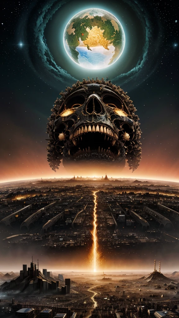• “An illustration of a highly developed civilization destroying itself.