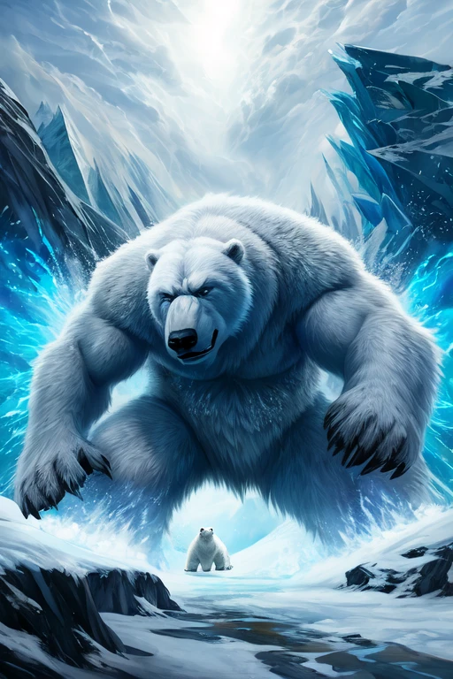 (((There is a group of forty-nine polar bears in this image, just white fur, furious, Sauvage, aggressive, extinto  Sauvage ))) 49 Polar bear stands looking at the sky Medium muscular, frozen planet setting, snowstorm , zoomed in on crotch, , chunie, darkgem, martepiece, dynamic photography.masterpiece, dynamic photography, Film image, cena de batalha.