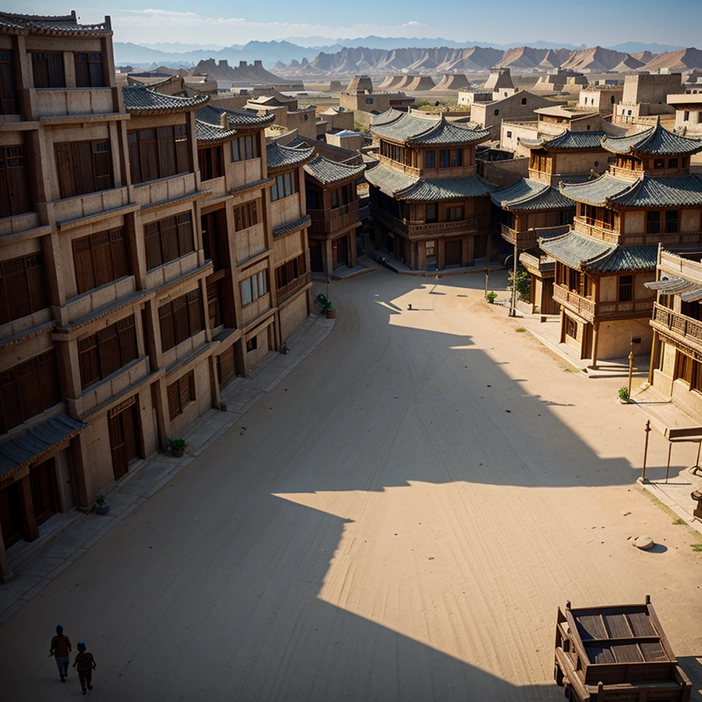 Replicas the city of Zangan from the online game Silkroad