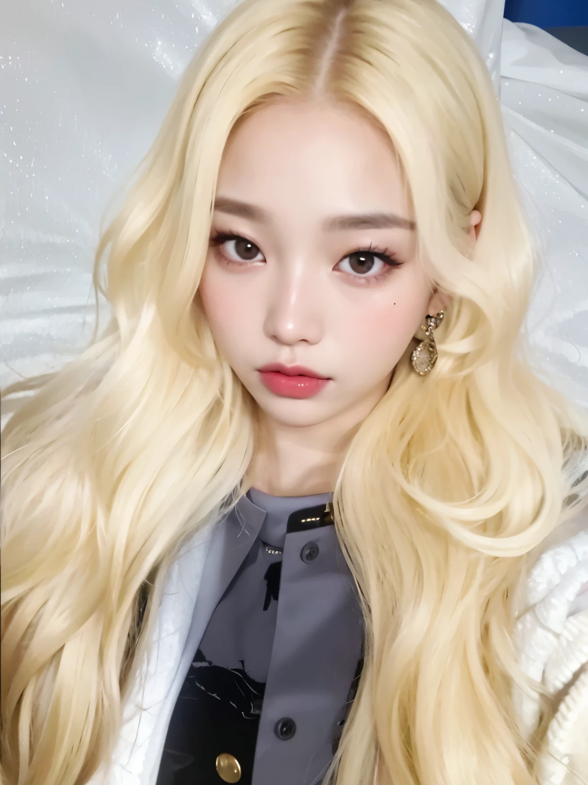 a close up of a woman with a hair comb in a room, lalisa manobal, Jinyoung Canela, Jaeyeon Nam, popular south Korean makeup, ulzzang, Heonhwa Choe, wan adorable korean face, popular korean makeup, Parque Ji-min, Lee Ji - Eun, Lee Ji-eun, sun yunjoo, Hwang SE - EM